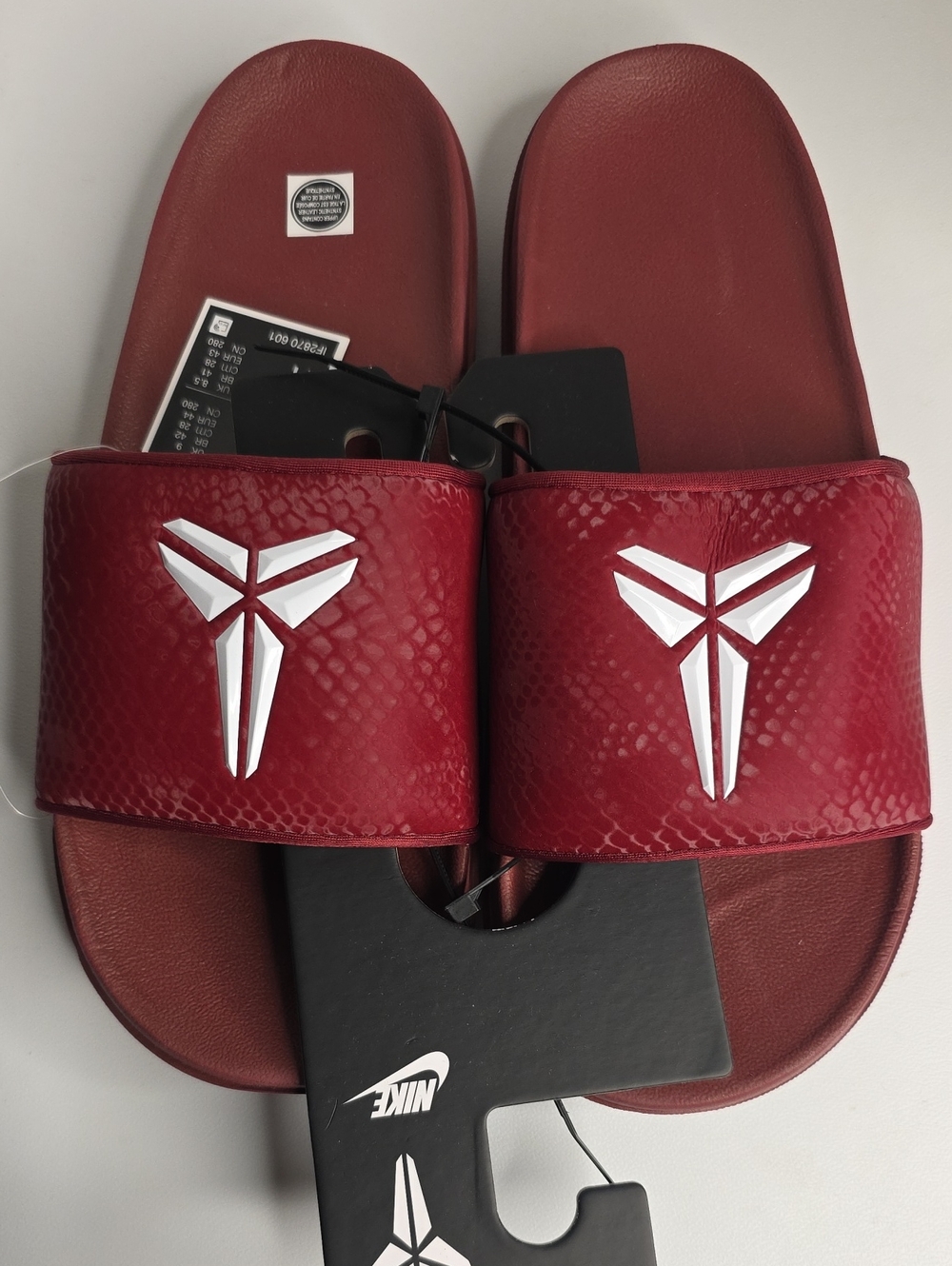 Nike Men’s Burgundy Kobe Slide Sandals